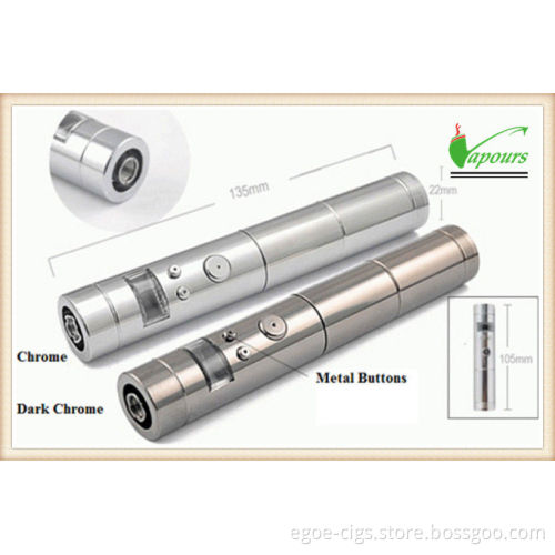 3.0v - 6.0v Chrome E Cigs Starter Kit , Vamo Mod With 18350 / 18650 Battery